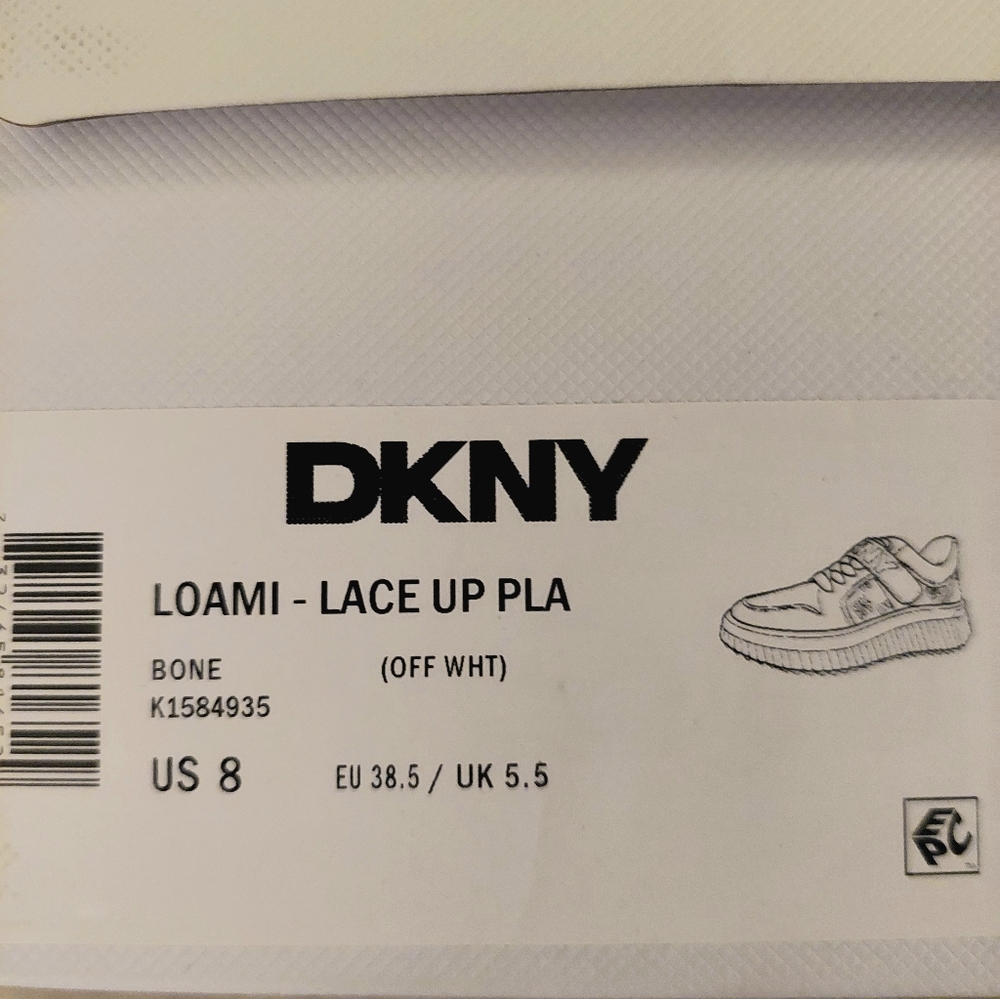 DKNY Loami Wedge Sneaker (color:"Bone") Size 8 NIB - Picture 10 of 12